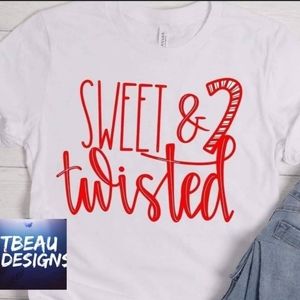 Sweet & Twisted Christmas Shirt Bella + Canvas unisex